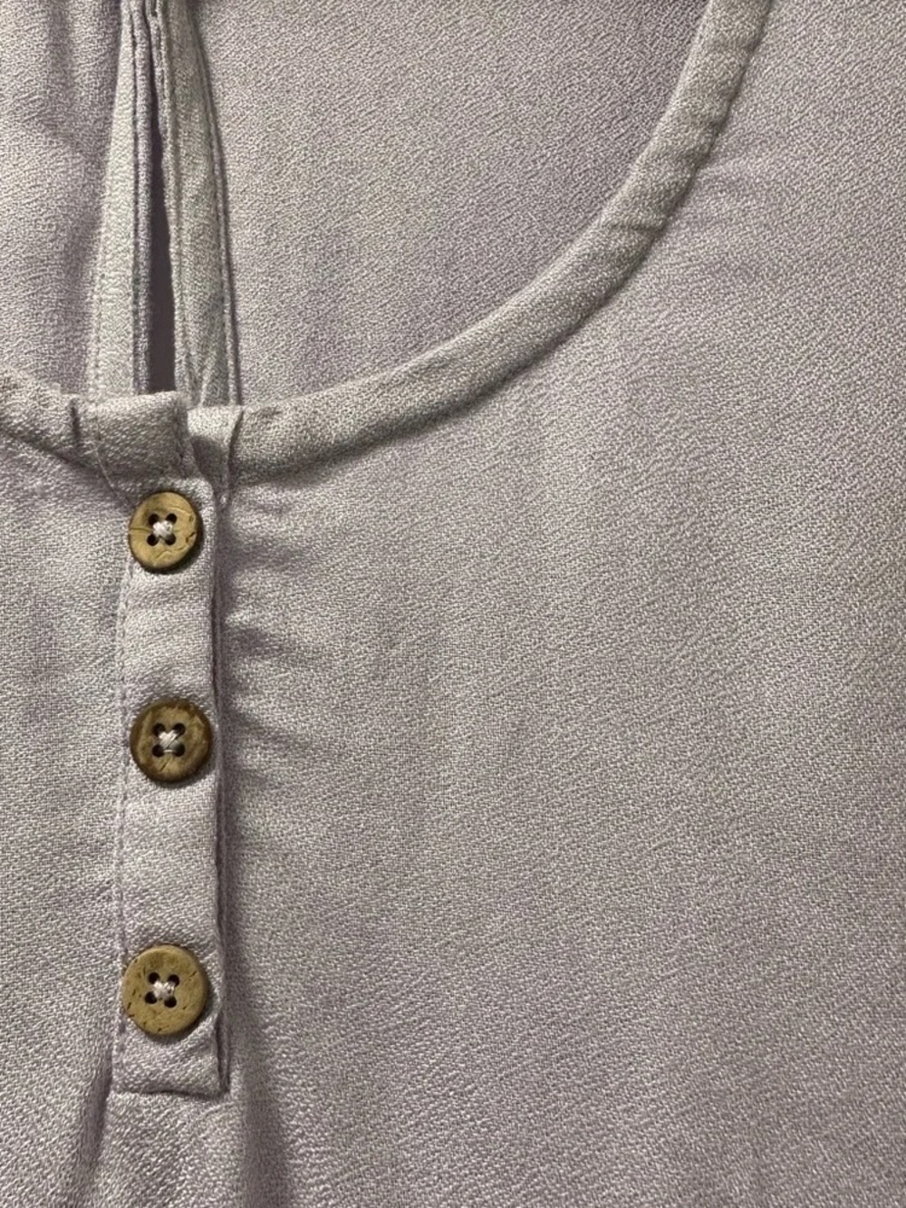 RVCA Lavender 100% Viscose Swing Dress | Lilac Short Sleeve Button Detail | Sz S - Picture 6 of 6